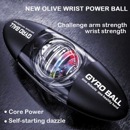 Power Wrists Gyro Colourful LED Lights Hand Strengthener Gyroscope Power Wrist Ball Autostart Gyroball Grip Exerciser Muscle Relax 231012