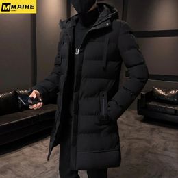 Men's Down Parkas Winter Jackets And Coats Men Hooded Collar Long Thicker Warm Male Outwear Casual Slim Fit fewrtg 231017