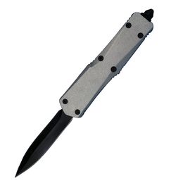 Coltello tattico AUTO grande A07 di alta qualità 440C Lama in ossido nero Argento Manico in lega Zn-al Coltelli tascabili EDC con borsa in nylon