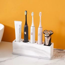 Toothbrush Holders Electric Toothbrush Razor Holder Base Creative Toilet Mouthwash Cup Tooth Rack Bathroom Table Top Storage Drainage Holder ZD327 231013