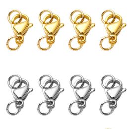 Charms 300Pcs Gold Stainless Steel Charms Lobster Clasps Hooks Connectors Jump Rings For Bracelet Necklace Chain Diy Jewellery Making Fi Dhlyg