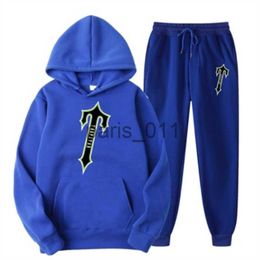 Men's Pants Men's Tracksuit Hooded 2 Pieces Set Hoodie Sweatshirt Sweatpants Sportwear Jogging Outfit 2Pcs Sportswear Track Suit x1017 x1018