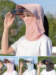 Wide Brim Hats Sun Hat Women's Summer Version Of The Korean Anti-uv Electric Car Big Top Can Be Disassembled Neck Face Protection