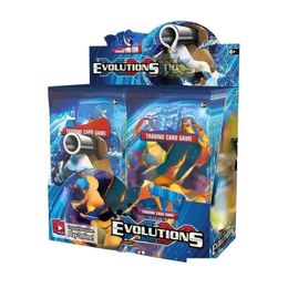 Kart Oyunları 324 PCS Kartları TCG XY Evolutions Booster Ekran Kutusu 36 Paketler Oyun Çocuk Koleksiyonu Toys Hediye Kağıt Damlası Hediyeleri Puz