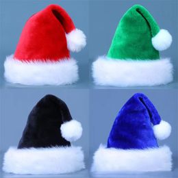 Christmas Hat Santa Hat Holiday for Adults Children Plush Santa Hat for New Year Festive Part