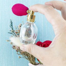 10ml Portable Glass Perfume Nebulizer Bottles Empty Vaporizer Cosmetics Ellipse Bottle with Atomizer Refillable Liquid Jars 5pcgood qty Gjmb