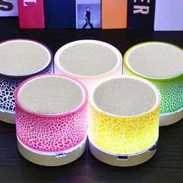 Portable Speakers Bluetooth Speaker Mini Wireless Loudspeaker Crack LED TF Card USB Subwoofer MP3 Sound for Mobile Phone 231017