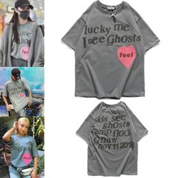 Men's Shirt LUCKY ME I SEE THE GHOSTS T-Shirt Summer Breathable Loose T-shirt For Men and Women Couple Designer Hip Hop Stree236J