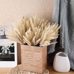 Decorative Flowers Artificial Fake Wheat Ear Flower Decoration Pampas Tail Grass Dried For Wedding Party DIY Craft Scrapbook Bouquet