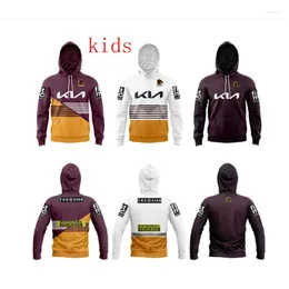 Men's Hoodies 2023 Brisbane Home/Away/City Jersey Kids Jacket Hooded Oversize Pullovers Sweatshirt