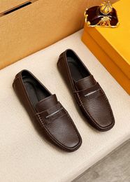 Men Dress Shoes Classic Genuine Leather Brogue Business Casual Loafers Male Brand Designer Party Wedding Flats Size 38-47