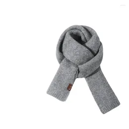 Scarves Knitted Scarf Men Winter Warm Simple Solid Colour 1pcs Drop