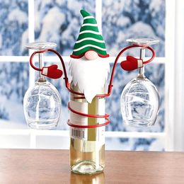 1pc Wine Glass Holder, Snowman Christmas Old Man Wine Glass Rack, Holiday Atmosphere Decoration, Room Decoration, Kitchen Decoration