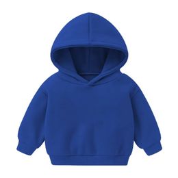 Pullover Blue Moletom jesienna zima polar bluza dziecięca odzież chłopcy koszulka sweter dziewczyna moda ubrania solidne kolor sudaderas 231017