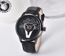 2023 New high quality men Luxury Watches Three stitches series mens quartz Watch European Top Luxury brand steel Strap clock Fashion Car steering wheel Men's gift Two