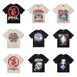 Multicolour T Shirt High Street Hip Hop Vintage Print Mens Womens Loose Casual Short Sleeve T Shirt Tops