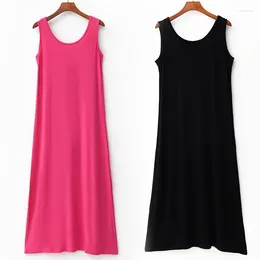 Women's Sleepwear Plus Size 6XL Sexy Modal Lingerie Nightdress Women Casual Long Nightgown Nightie Sleeveless Summer Loose Home Dress