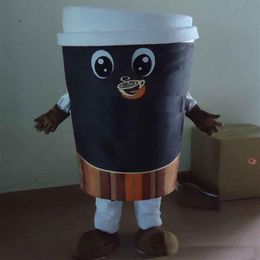 High quality coffee cup Mascot Costume Halloween Christmas Fancy Party Dress Cartoon Character Suit Carnival Unisex Adults Outfit265f