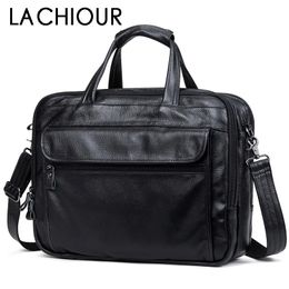 Briefcases Fashion Genuine Leather Men A4 Office Bag Handbag Business Casual Men's Travel Bag 15.6" Laptop Shoulder Bags Tote Briefcase 231017