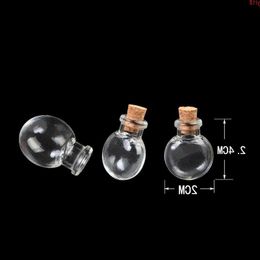 Mini Oblate Glass Bottles Pendants Small Wishing With Cork Arts Jars For Necklace 100pcs/lot good qty Ucuht
