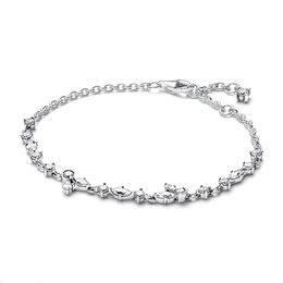2023 100% 925 Sterling Silver 592631C01 Classic Bracelet Clear CZ Charm Bead Fit DIY Original Fashion Bracelets Factory Free Wholesale Jewelry Gift 37