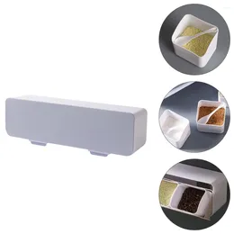 Dinnerware Sets Wall Mounted Seasoning Box Plastic Container Condiment Storage Jar Pot Kitchen Spice