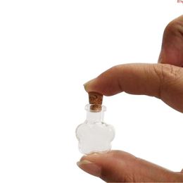 Flower Shape Glass Transparent Bottles Pendants Small Diy With Cork Clear Jars Gifts Vial 100pcs Wholesalegood qty Qlkbr