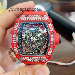 Chronograph Titanium Watch Luxury Watch RM Wristwatch RM35-02 Series RM35-02 Carbon Fibre Original Diamond RM35-02 Original Diamond Q7LX AZC8