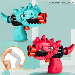 New Dinosaur Soft Bullet Toy Gun Cartoon Pistol Shooting Model Launcher Plastic for Kids Boys Birthday Gifts