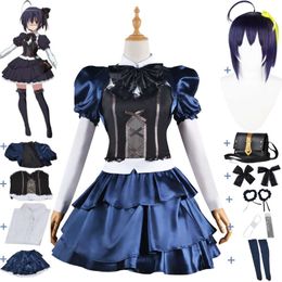 Cosplay Anime Love Chunibyo Other Delusions Takanashi Rikka Cosplay Costume Wig Bag Gothic Lolita Dress Halloween Carnival Party Suit