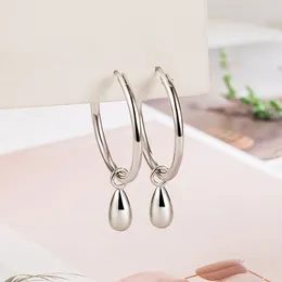 Hoop Earrings KOFSAC Simple Water Droplets For Women Trendy 925 Sterling Silver Jewellery Different Occasion Accessories