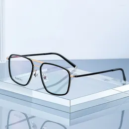 Sunglasses Pure Titanium Glasses Frame Fashion Women Optical Prescription Eyeglasses With Recipe Vacuum IP Electronical Plating R2320