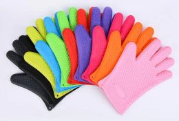 Food grade Heat Resistant thick Silicone Kitchen barbecue oven glove Cooking BBQ Grill Gloves Mitt Baking glove XB 12 LL