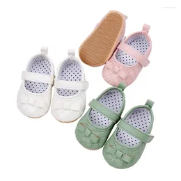 First Walkers Born Baby Girl Princess Shoes Bow Mary Jane Flats Quilted Crib With Non-Slip Rubber Sole Items Accessories