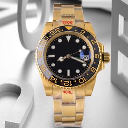 mens watch aaa designer watches 40MM Black Dial Automatic Mechanical fashion vintage style Stainless Steel Waterproof Luminous sapphire ceramic Waterproof watch