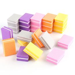 Nail Files 10pcs Professional File 100180 Sanding Block Doublesided Mini Buffer Sponge Polishing Pedicure Manicure Tools LY1824 231017