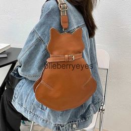 Shoulder Bags Vintage New Bag Cat Shoulder Casual Crossbody Bags Quality Leather Handag Purse Ladies Brand Designerblieberryeyes