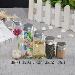 Glass Bottles Screw Top Empty Wishing 15ml 25ml 40ml 50ml 60ml Aluminium Cap Seal Jars Food Grade 24pcsgood qty Xluma