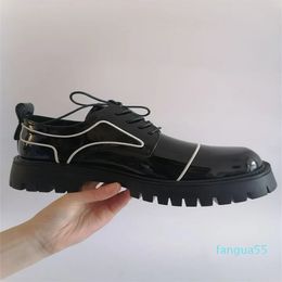 2023-Men Shoes Cute Man Platform Trainers Black Thick Sole Male Designer Sneaker Height Increasing
