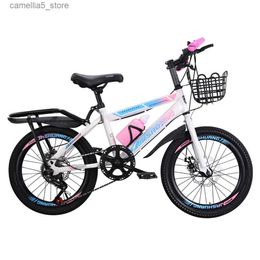 Bikes Ride-Ons 18/20/22/24/26 Inch Bicycle Children Bike Dual Disc Brake High Carbon Steel Adjustable With Front Basket Damping Comfort Q231017
