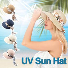 Wide Brim Hats Straw Foldable Floppy Up UPF50 Beach Womens Summer Caps Sun Roll Hat Baseball Men's