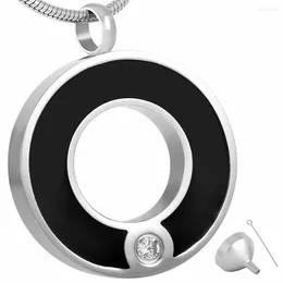 Pendant Necklaces Circle Of Life Stainless Steel Cremation Jewelry Crystal Ash Urn For Ashes Loved One