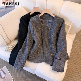 Women's Jackets 2023 Autumn Winter Casual Style Double Breasted Vintage Women Fashion Outerwear Loose Solid Office Lady Baggy Coats