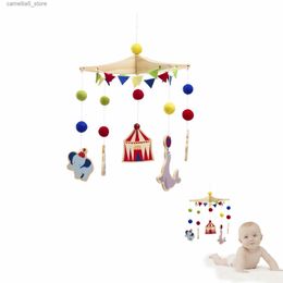 Mobiles# Baby Wooden Bed Bell Bracket Circus Bed Bell Bear Crib Bed Bell Plastics Mobile Hanging Rattles Toy Holder Arm Bracket Crib Deco Q231017