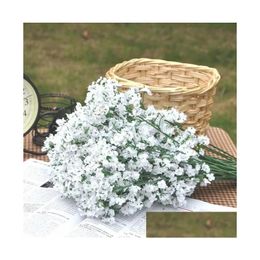 Decorative Flowers Wreaths Arrive Gypsophila Baby S Breath Artificial Fake Silk Plant Home Wedding Decoration 400Pcs Drop Delivery Dhlkd
