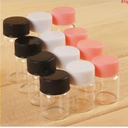 37*40*24mm 20ml Glass Bottles With Plastic Screw Cap Transparent Empty Gift Jars Black Lid 12pcs good qty Pirfx