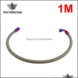 Fittings Pqy - 1Meter An10 Stainless Steel Braided Fuel Oil Line Add Straight An Swivel Fitting 90 Degree Pqy3701S Automobiles Motorcy Dhr0J