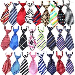 Dog Apparel 50pc Neckties Pet Supplies Small-Middle Double-deck Tie Collar Handmade Adjustable Dogs Ties Grooming Accessories