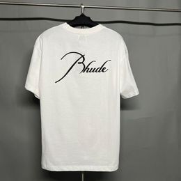 beach cozy pattern printed t shirt with round neck and short sleeves for men and women couples with loose rhude shirt mens designe352w