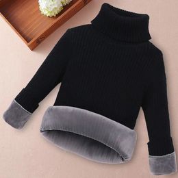 Pullover Winter Sweaters Children Baby Teenage Boys Sweater Girls Turtleneck Thicken Warm Kids Clothing Jacket Pullover 8 10 12 14 Years 231017